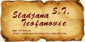 Slađana Teofanović vizit kartica